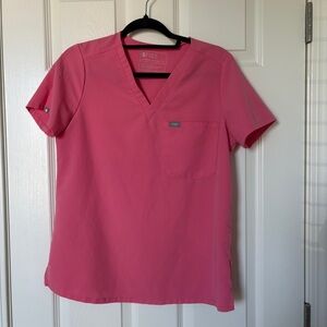 Figs Neon Pink Catarina Top - Small